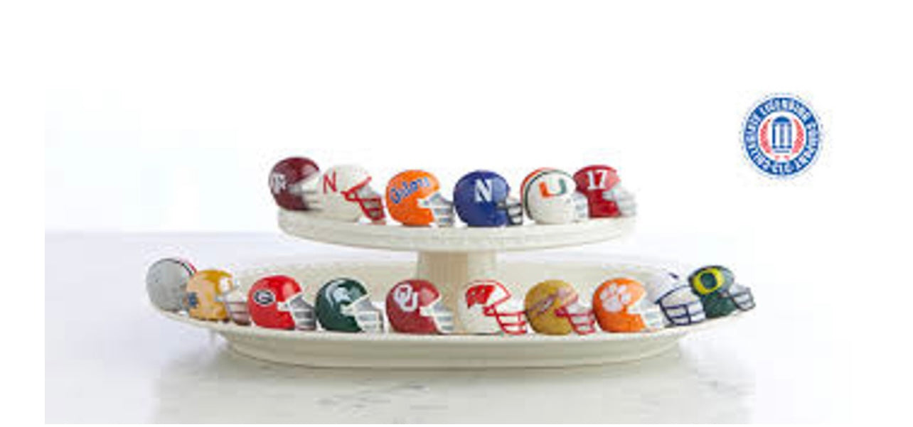 Assorted Nora Fleming collegiate minis.