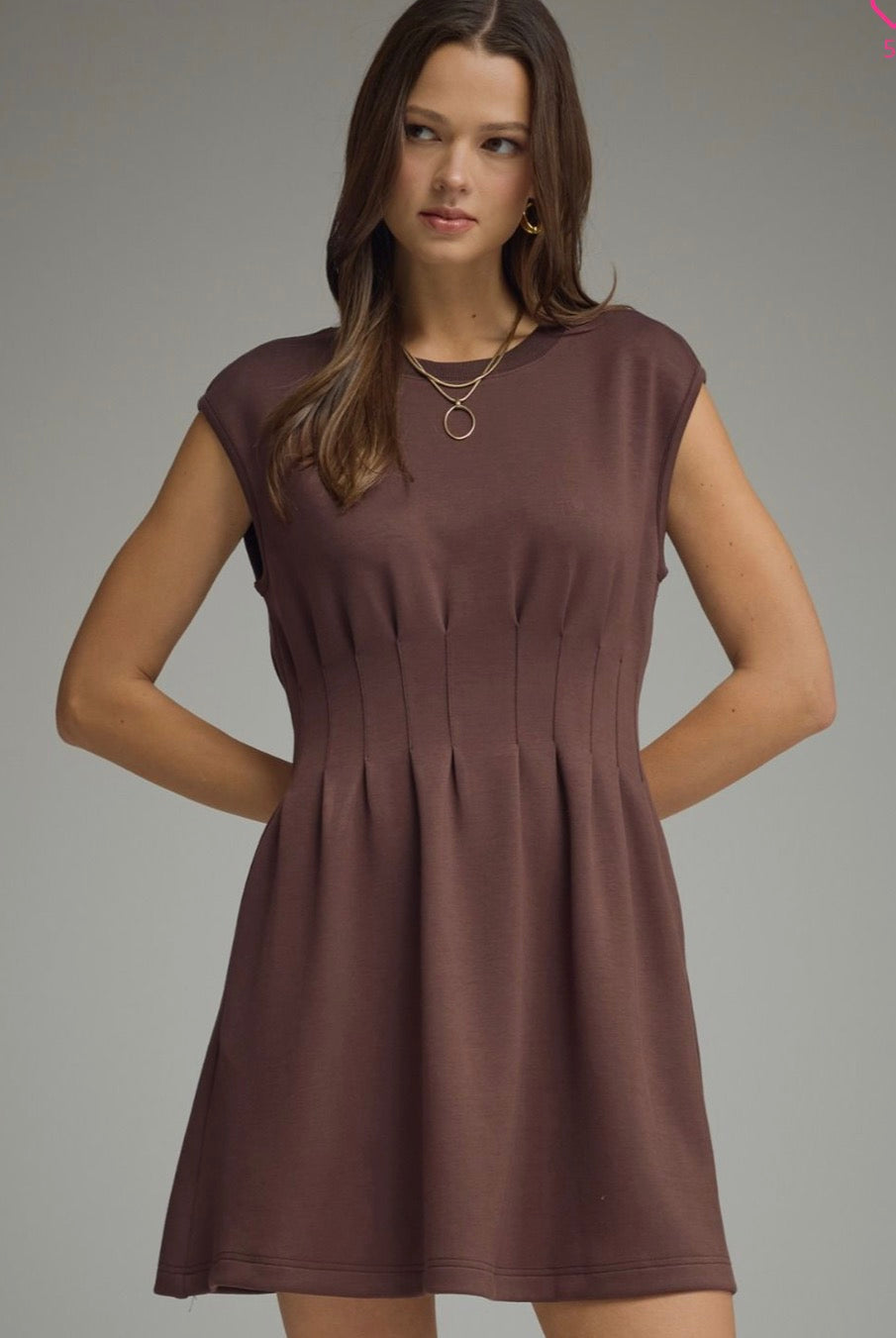 Solid Cap Sleeve Mini Dress