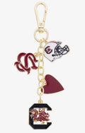 Game day Heart Cluster Bag Charm