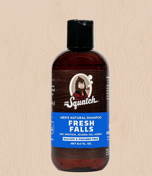 "Fresh Falls" Dr. Squatch Shampoo.