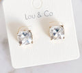 Clear Square Earring