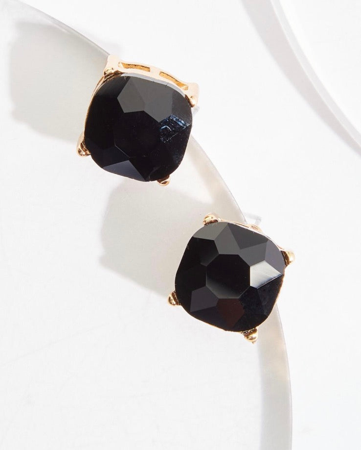 Black Square Earring