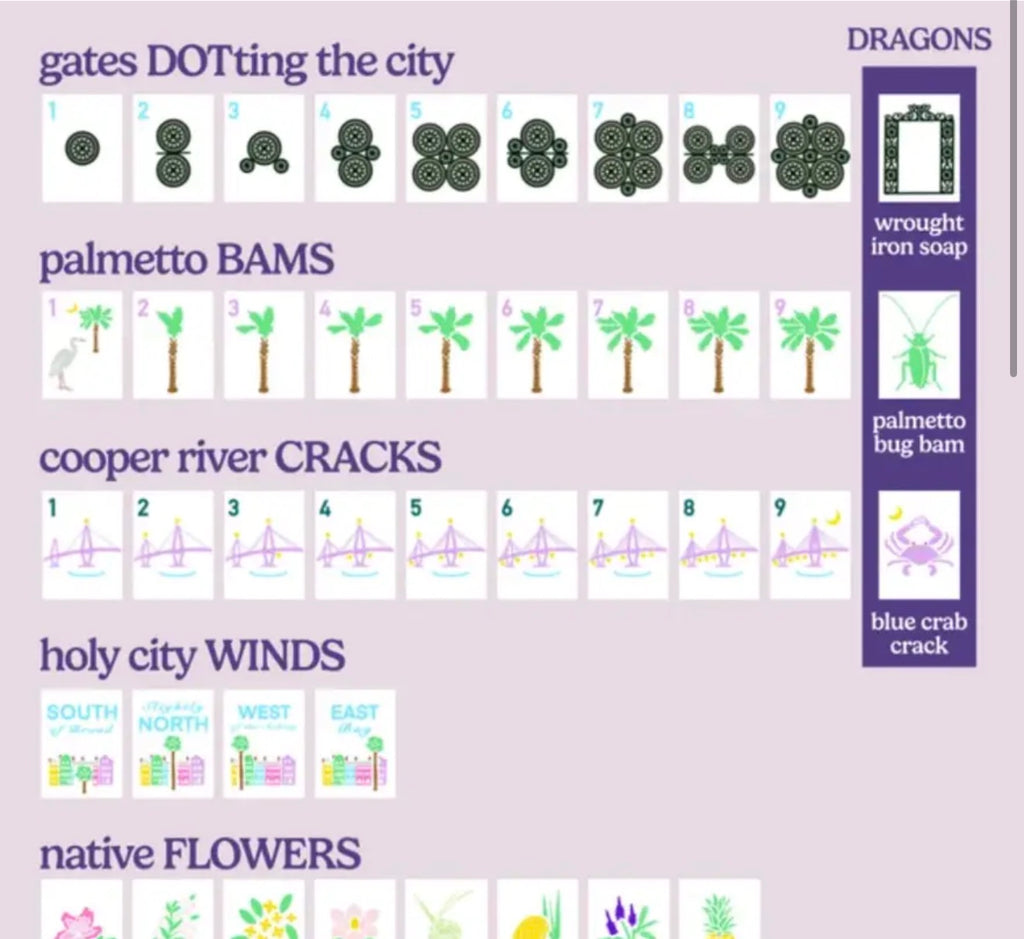 "Charleston Tiles" Mahjong Set