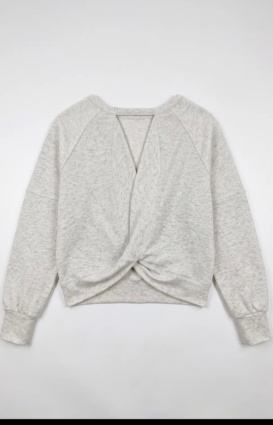 Criss Cross Back Raglan Sweatshirt
