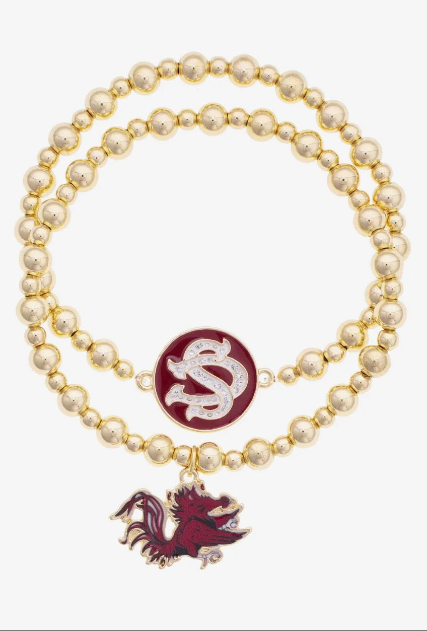 Gameday Ball Bead Bracelet Set Of 2
