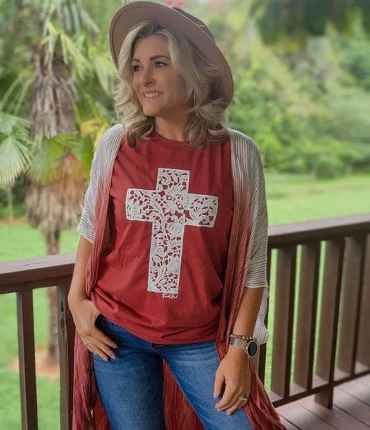 Lace Cross T-Shirt