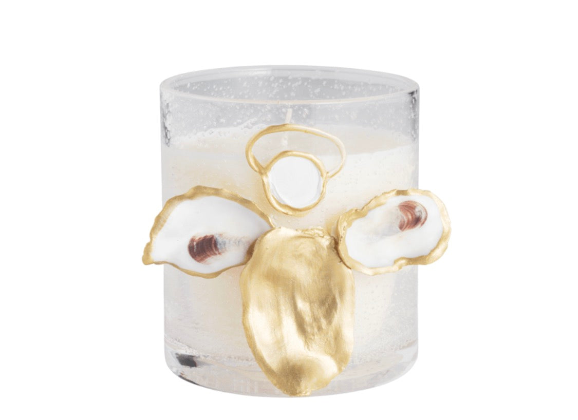 OYSTER BUBBLE GLASS SEA CANDLE