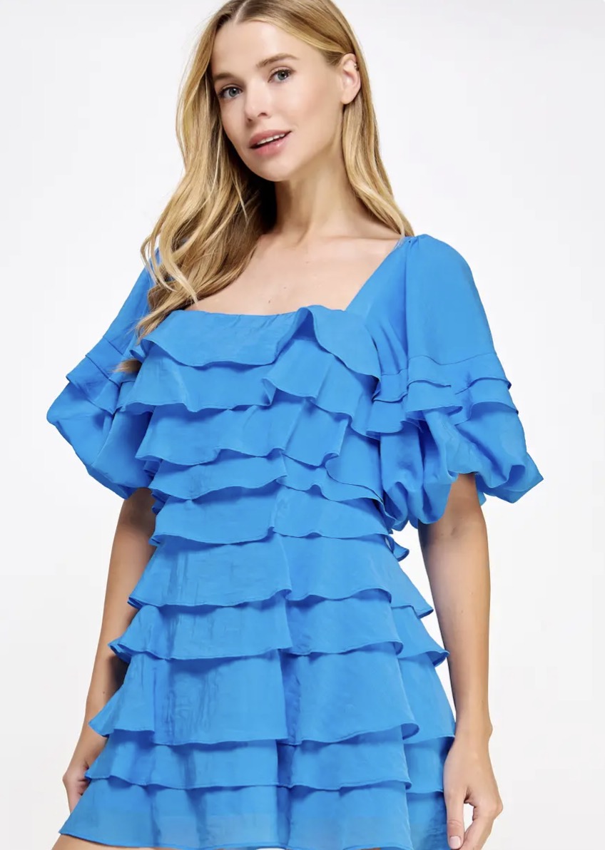Tired Ruffled Layered Mini Dress