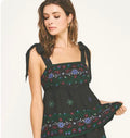 Floral Border Print Top