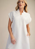 Scalloped V-Neck Athletic Dress