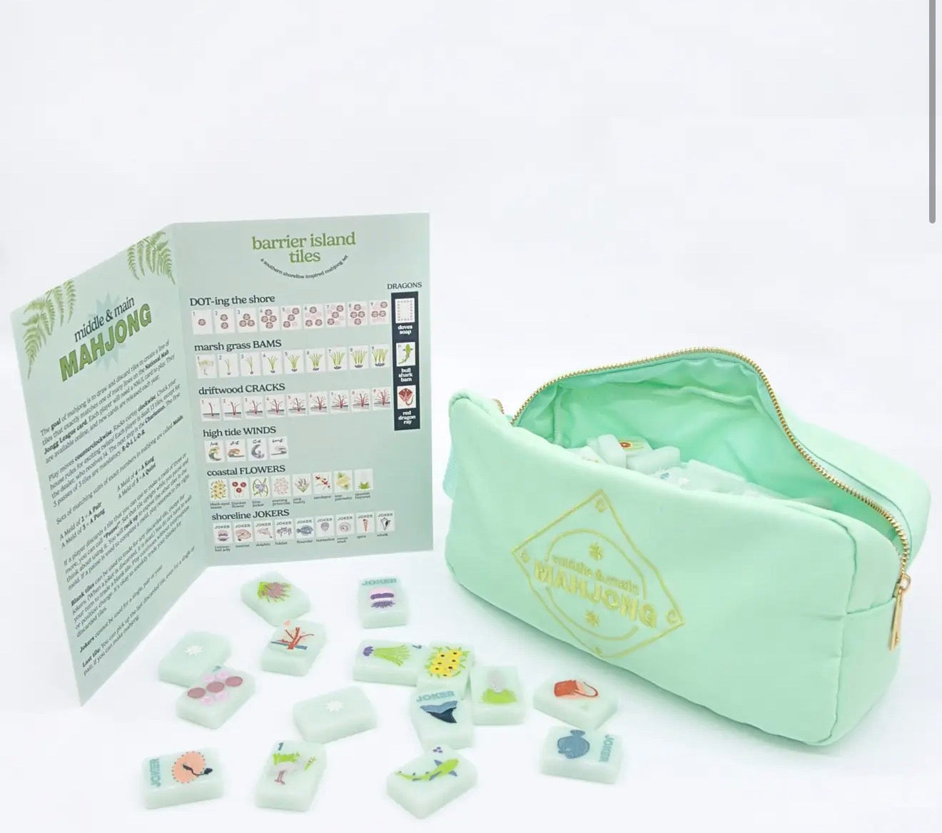 Barrier Island Tiles- A Southern Shoreline Mahjong Set