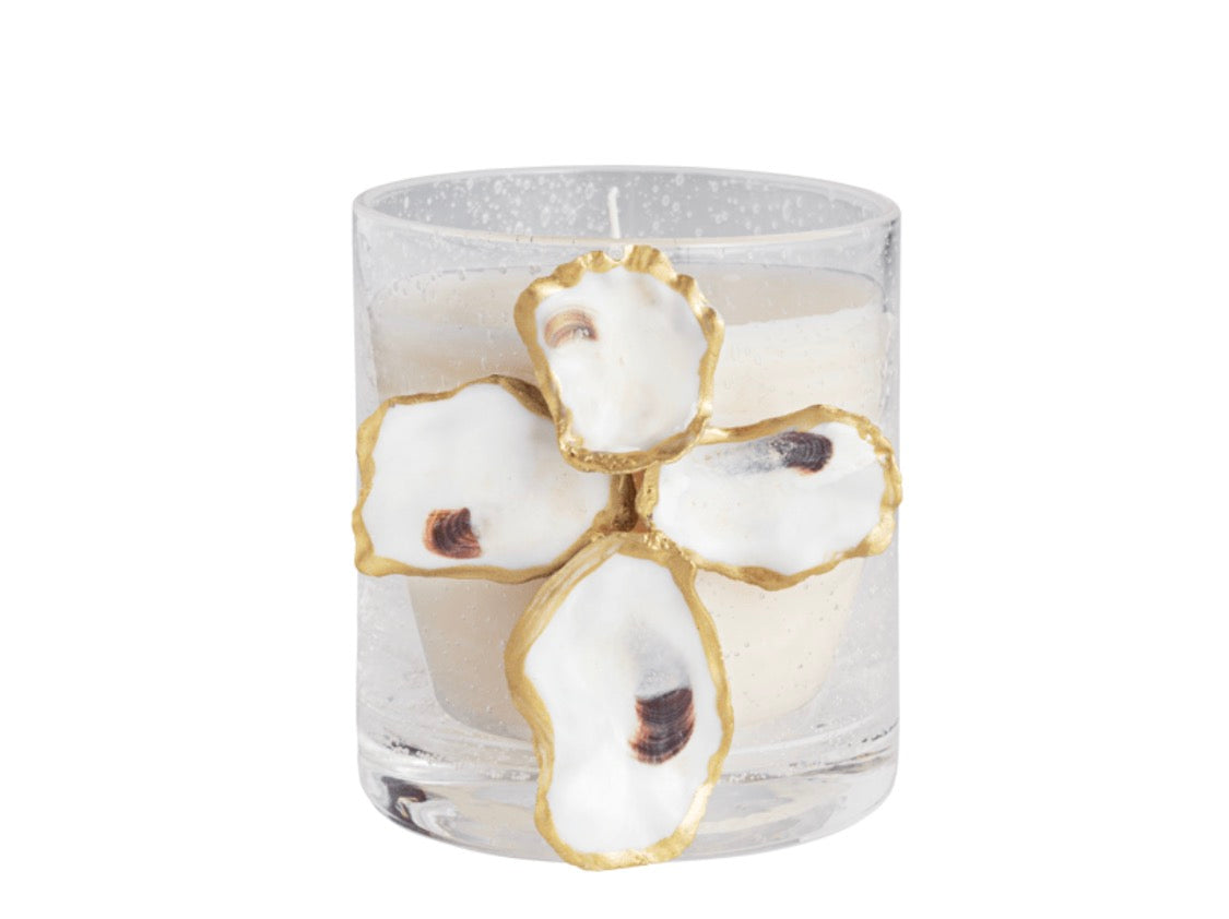 OYSTER BUBBLE GLASS SEA CANDLE