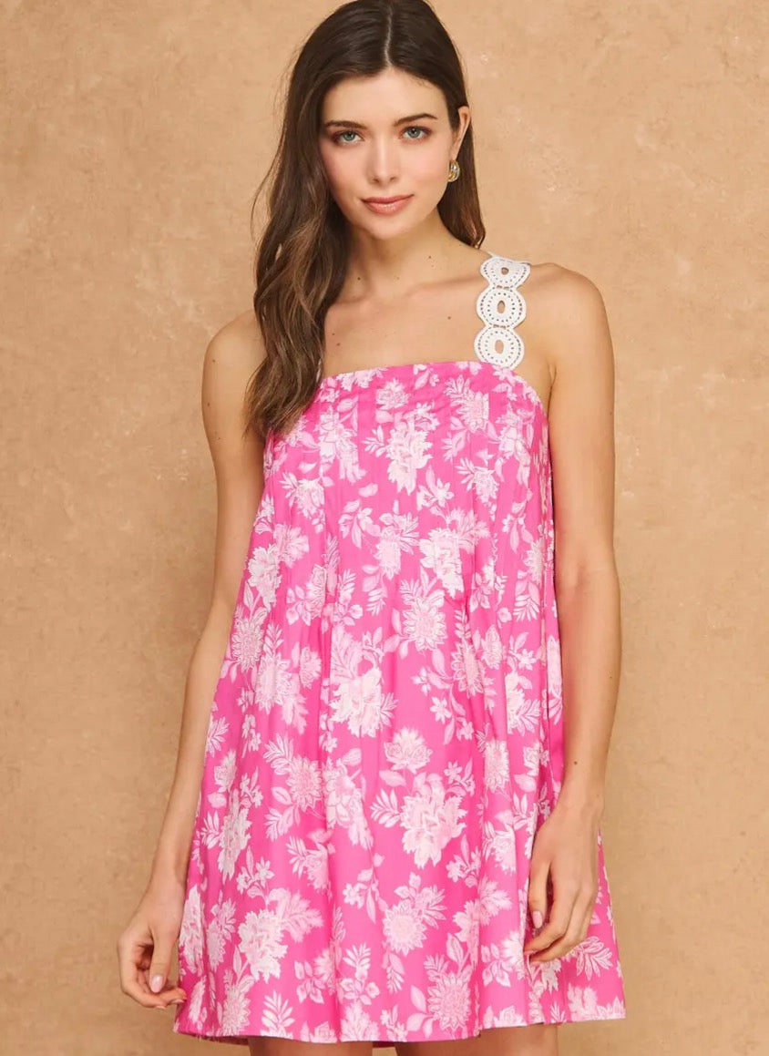 Crochet Strap Mini Dress
