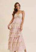 Definition of Seasonless Feminity Floral Tiered Maxi Dress