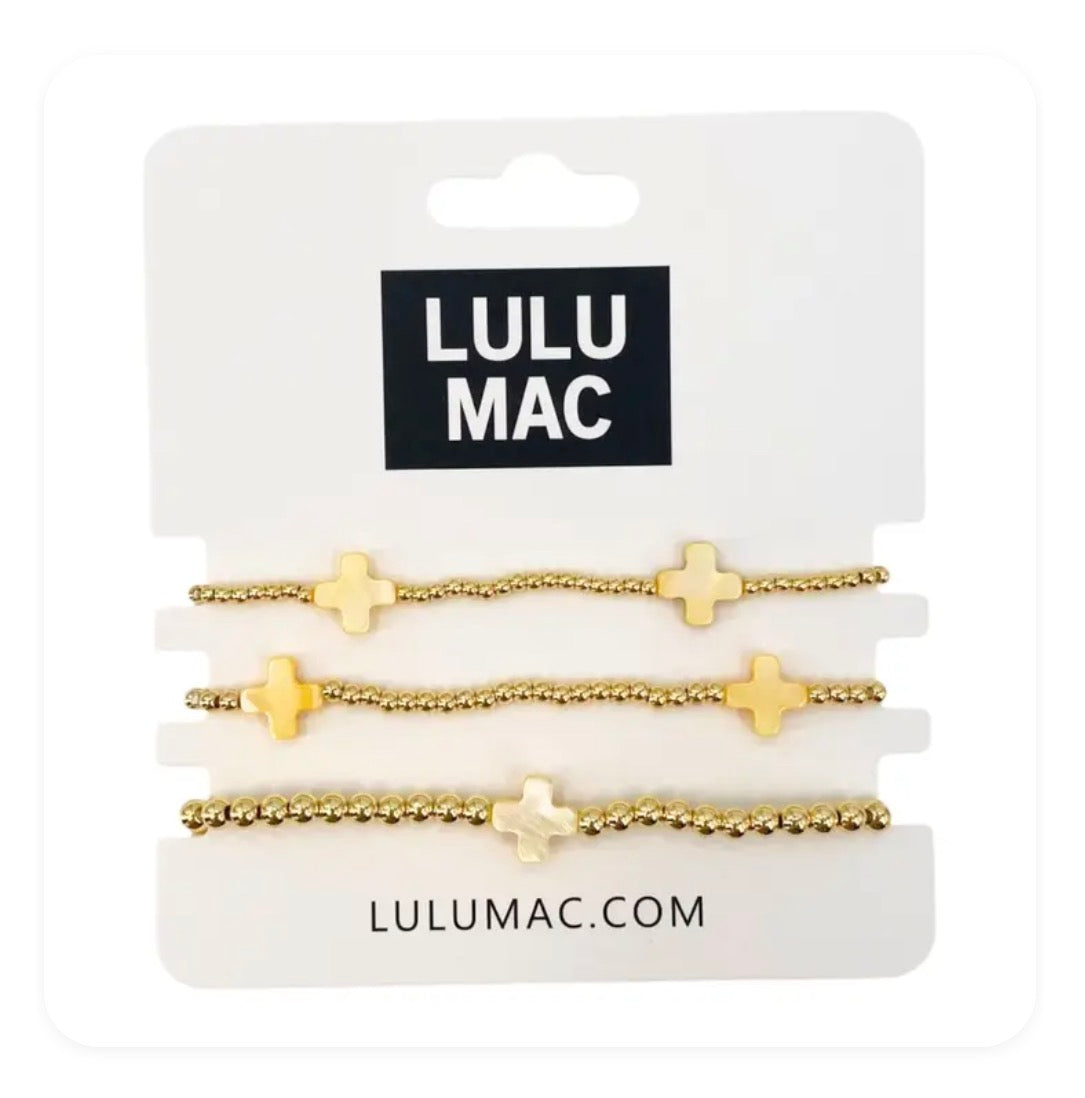 Lulu Mac Yellow Cross Bracelet