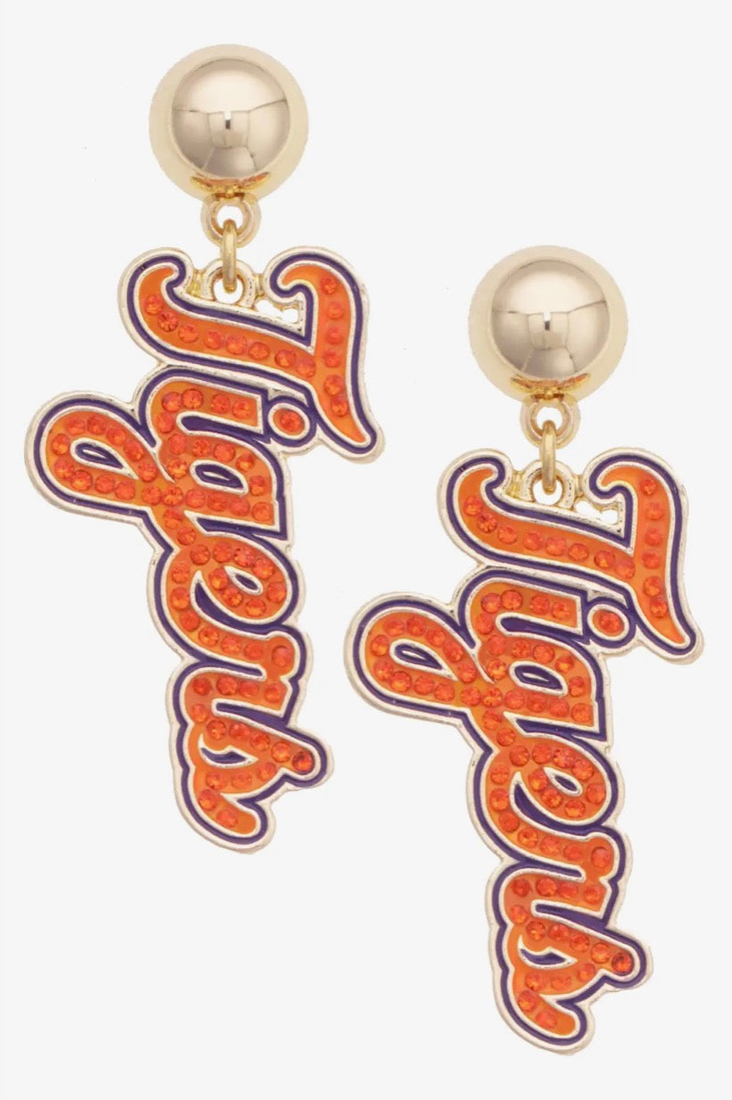 Game-day Pave Outline Earrings