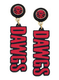 Georgia Bulldogs Block Letter Earrings