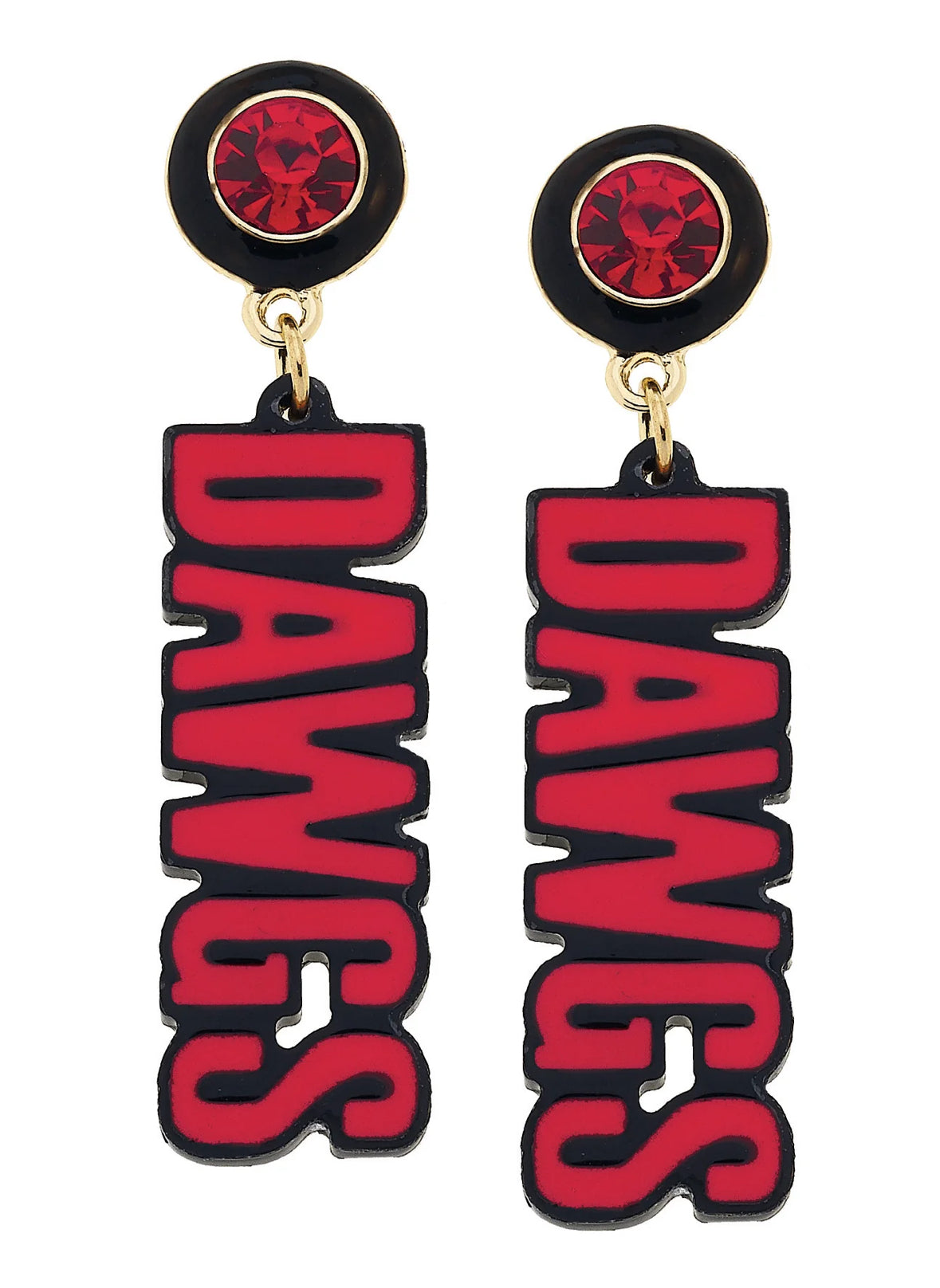 Georgia Bulldogs Block Letter Earrings