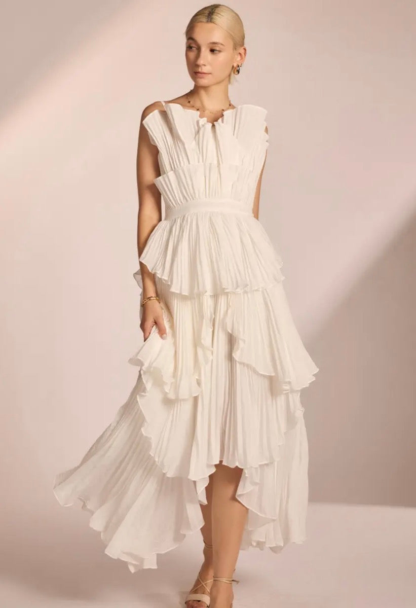 *Pleated Layered Ruffled Maxi*