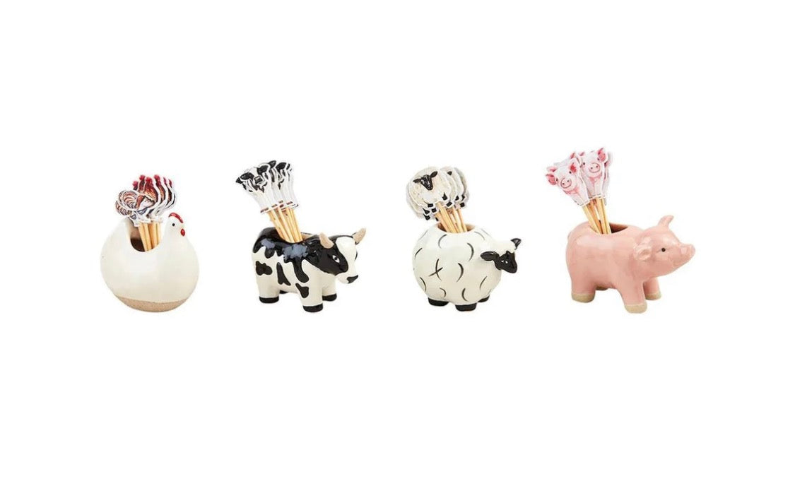 FARM ANIMAL TOOTHPICK CADDY SETS