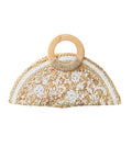 Floral Half Moon Clutch