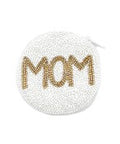 Mom Beaded Coin Purse