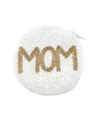 Mom Beaded Coin Purse