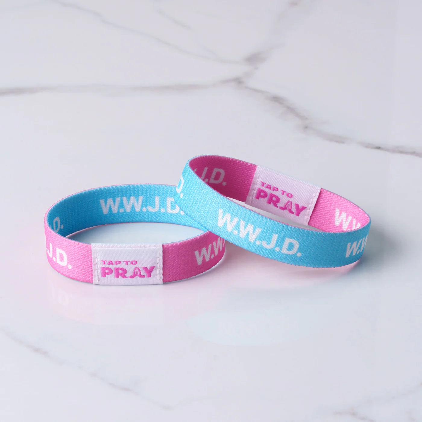 Tap to Pray - Blue and Pink WWJD