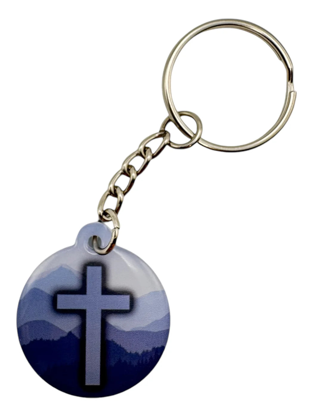 Tap to Pray Keychain - Blue Mountains Cross