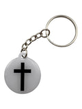Tap to Pray Keychain - White Cross