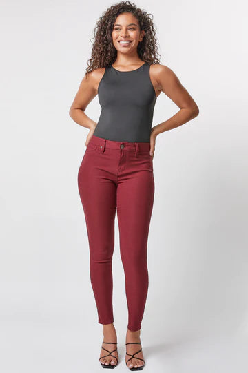 Dark wine Hyperstretch Skinny pants.