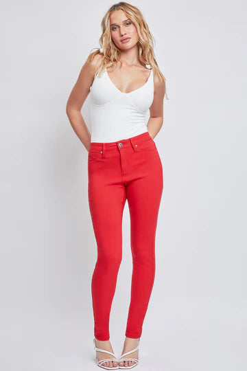 Red Hyperstretch Skinny pants.