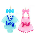Gender Reveal Clothes Earring