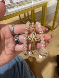 Crystal Beaded Cross Bracelet