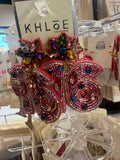 Pink/Multicolor Beaded Birthday Age Earrings