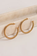 Gold Roped Hoops