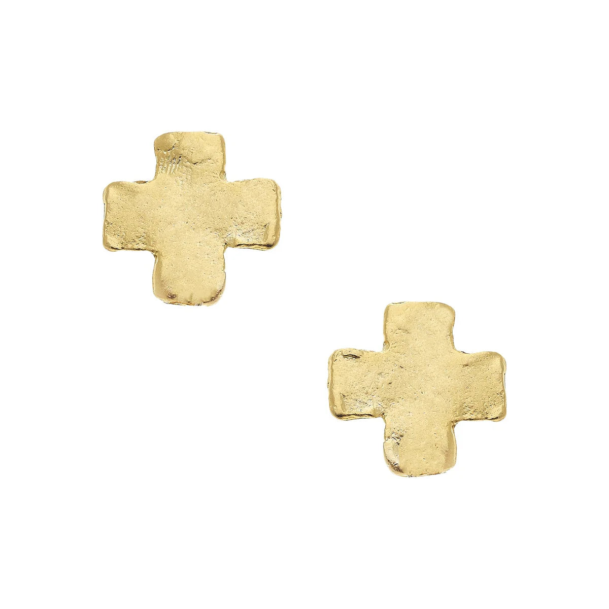 Cross Earrings Gold