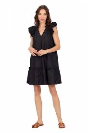 Riggs Ruffle Dress Black