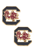 South Carolina Gamecocks Enamel Logo Stud Earrings