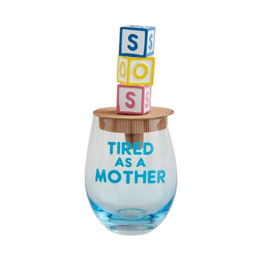 Mom Wine Glass & Bottle Topper Sets