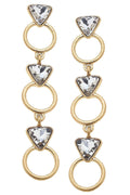 Canvas Put a Ring On It Linked Earrings in Worn Gold