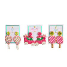 Sports Beaded Earrings