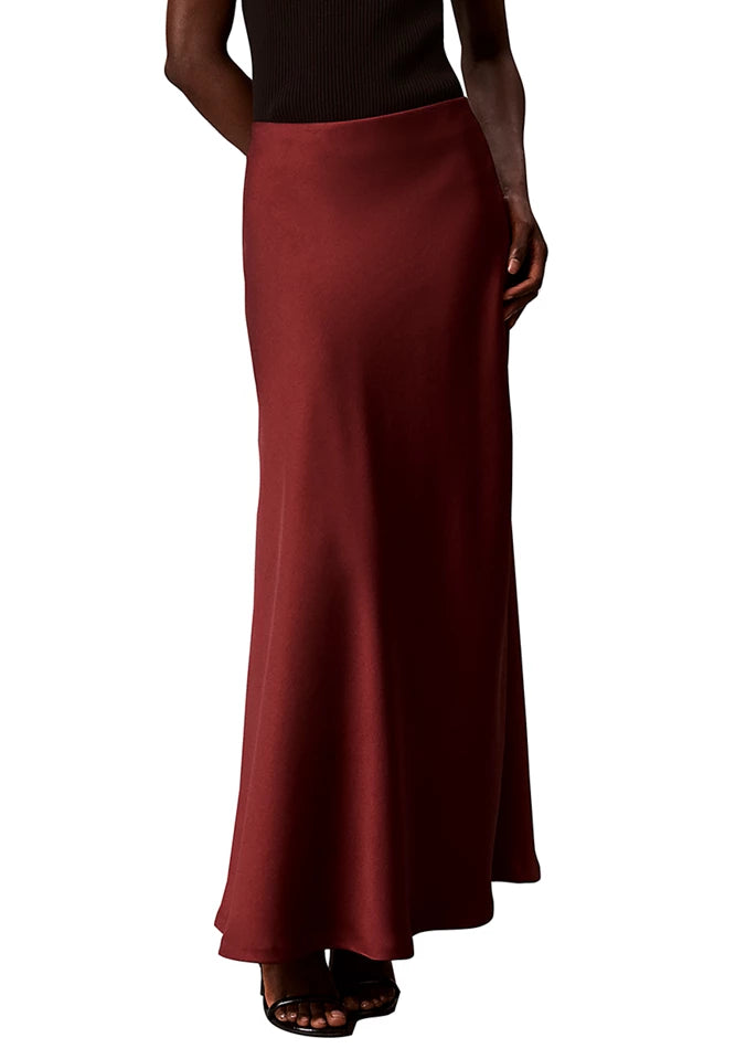 Satin Midi Skirt