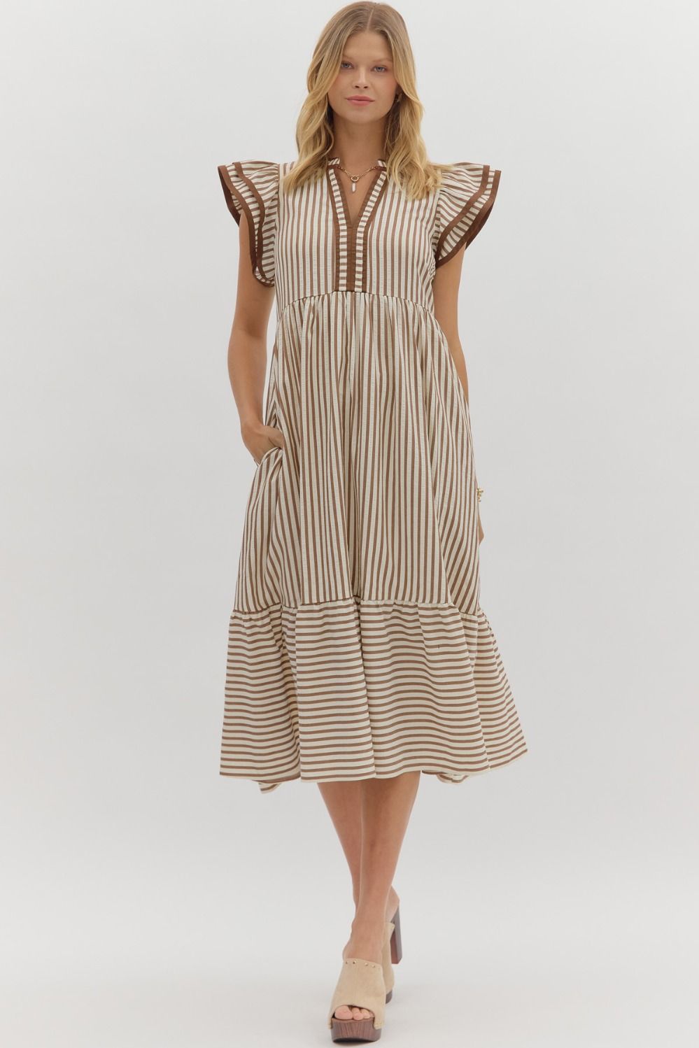 Striped Tiered Dress