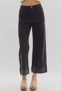 Mid-Rise Capri Jean Pants