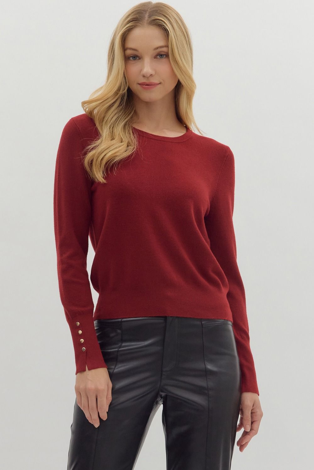 Solid Long Sleeved Top