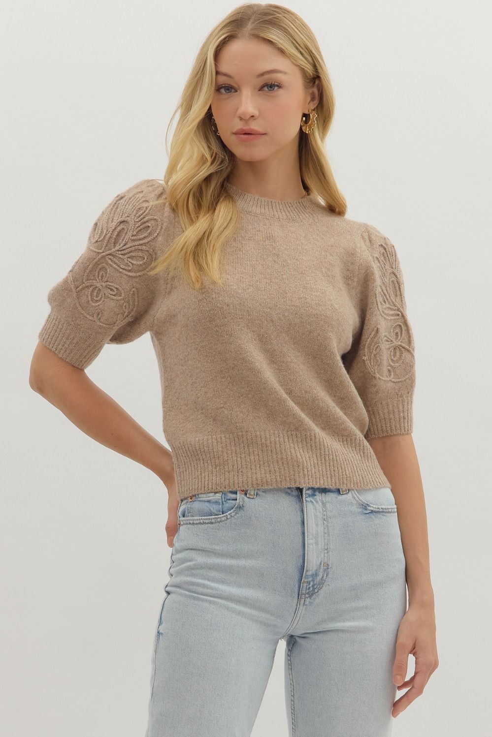 Sweater Cap Sleeve Top