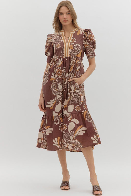 Paisley Patterned Dress