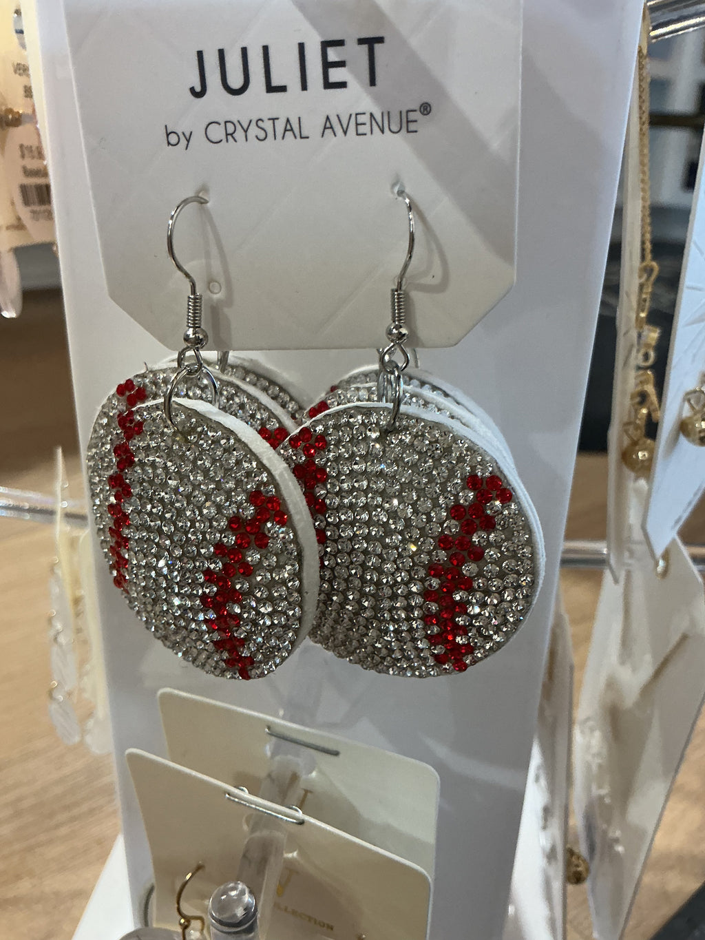 Sports Puff Crystal Earrings