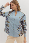 Floral long sleeve top